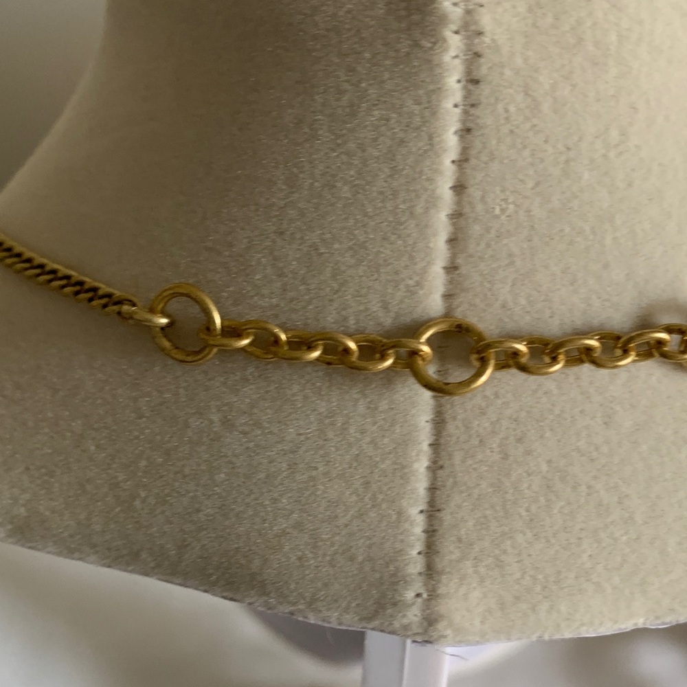 LOFT Gold Necklace with Pink and Blue Floral Accents - Picture 8 of 9